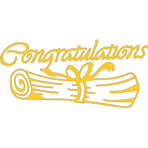 Универсален шаблон за изрязване "Поздравления" и свътък  - Cheery Lynn Designs Dies - Congratulations